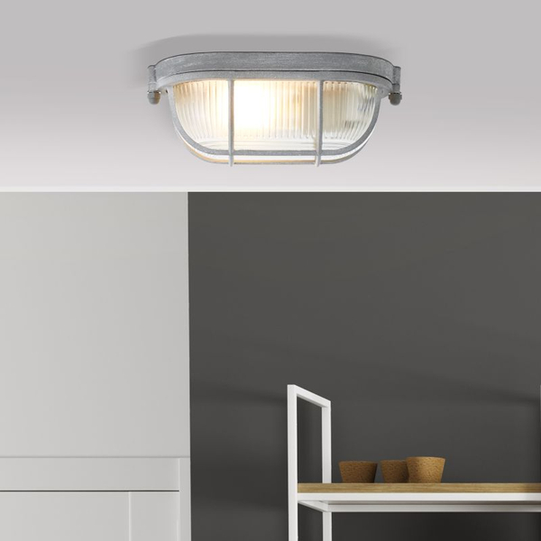 Sufitowa lampa elipsa Bobbi 94458/70 industrialna szara