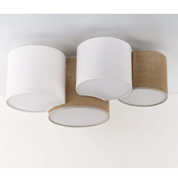 Dekoracyjna lampa sufitowa Mona 5908 TK Lighting z juty biała brązowa