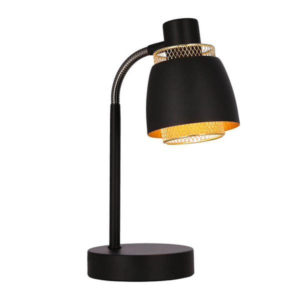 Regulowana lampka biurkowa Aleksandria 41-13774 czarny złoty