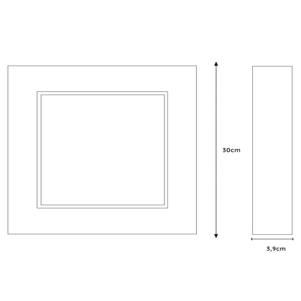 Kwadratowa lampka sufitowa BRICE-LED 28117/30/30 LED 30W 3000K IP44 czarny