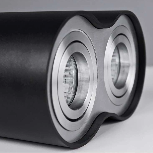 Plafon lampa sufitowa Bross AZ0782 metalowa tuba czarna chrom