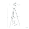 Stojąca lampa Retro ABR-RRV-S-E27 Abruzzo drewniany reflektor srebrny