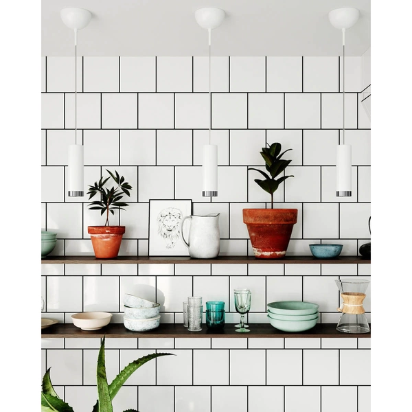 Pojedyncza lampa wisząca Puls 4202010-5002 By Rydens tubka rurka biała