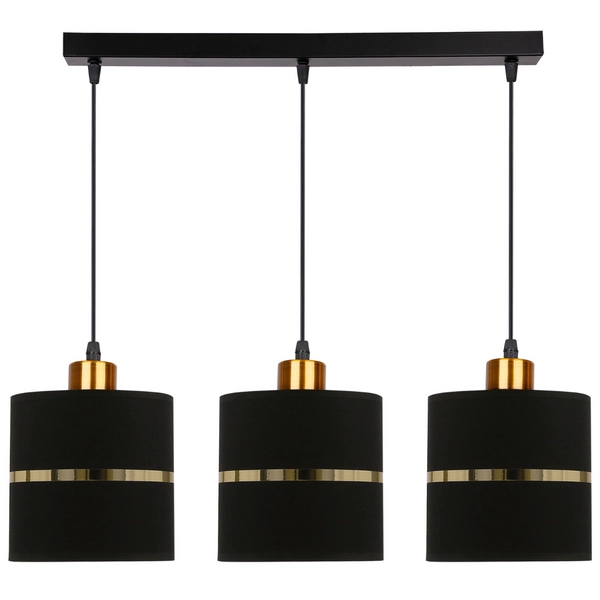 Jadalniana lampa wisząca Assam 33-17451 Candellux czarna złota