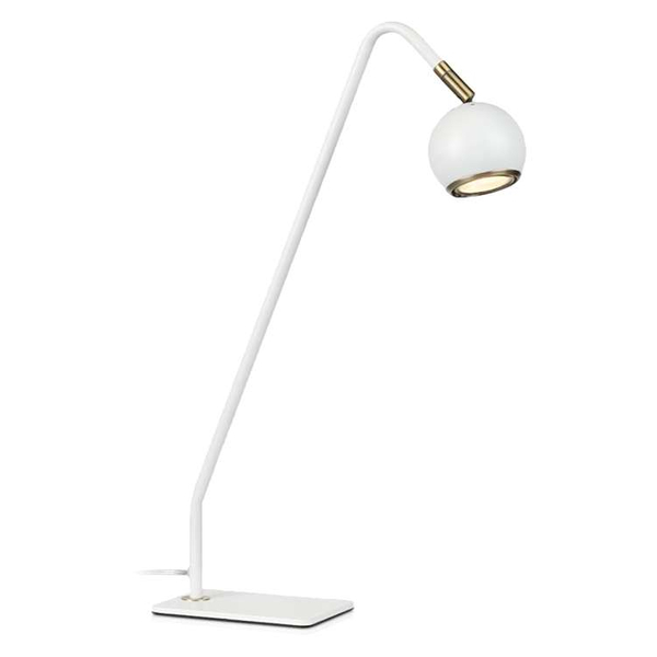 Lampka biurkowa COCO 107341 Markslojd regulowana z kulistym kloszem biała
