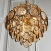 Łańcuchowa lampa wisząca L&-191989 Light& metalowa złota