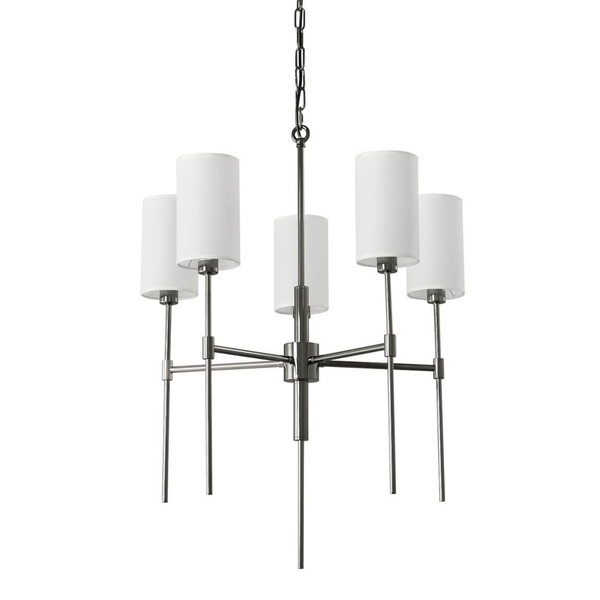 Wisząca lampa abażurowa DARLING ST-9501-5 BLACK czarny biały