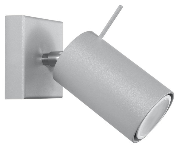 Kinkiet LAMPA ścienna Ring SL.0449 Sollux regulowana OPRAWA metalowa tuba szara