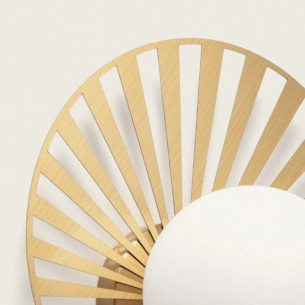 Kulisty kinkiet ścienny Milano ABR-KG-G9 Abruzzo szkło złoty biały