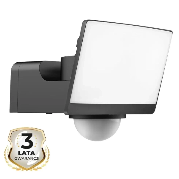 Naścienny naświetlacz ledowy Davos ML2111 LED 30W 4000K PIR IP54 czarny