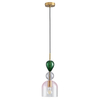 Lampa wisząca szklana PASTELLO ST-DN345B do jadalni różowa szara zielona