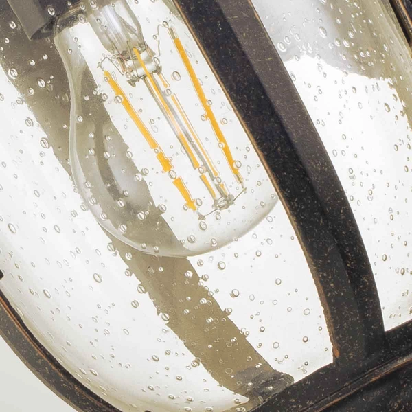 Ogrodowy kinkiet ścienny Cleveland CL2-S latarenka IP44 postarzany brąz