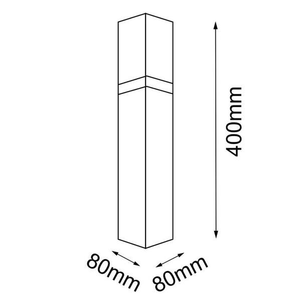 Słupek ogrodowy stojący Fuku 9916 Shilo IP54 outdoor metalowa czarna