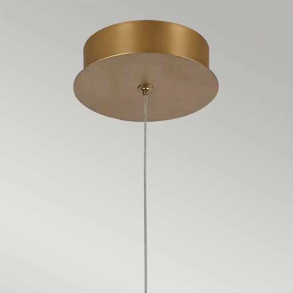 Owalna lampa wisząca Demark QN-DEMARK-1P-BG LED 28W 3000K do salonu złoty