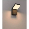 Ogrodowy kinkiet elewacyjny FISS czarny W0472 1xLED 20W 3000K IP65 z czujnikiem ruchu
