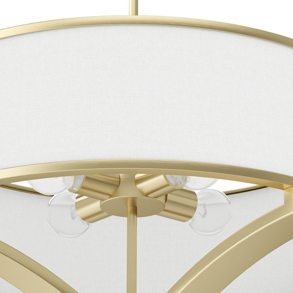 Lampa wisząca do sypialni Gerdo zwis nad łóżko biały złoty