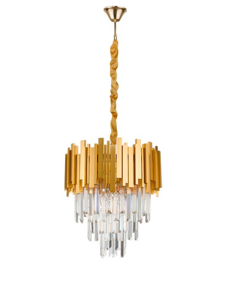 Sypialniana lampa wisząca Campana glamour nad łóżko złota
