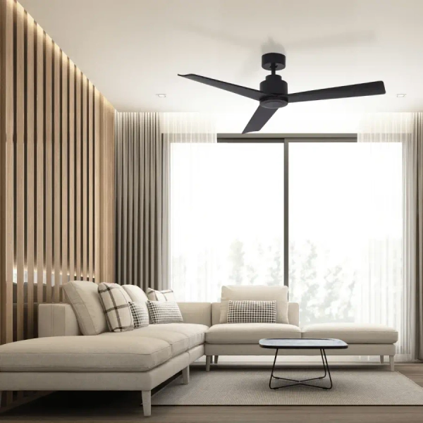 Nowoczesny wentylator na sufit 19136-B tryb letni czarny