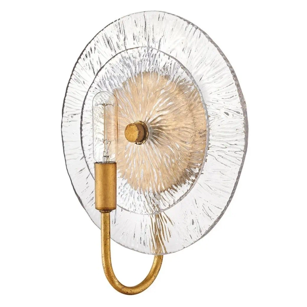 Szklany kinkiet do przedpokoju Rene QN-RENE-WB1-DSB IP44 mosiądz