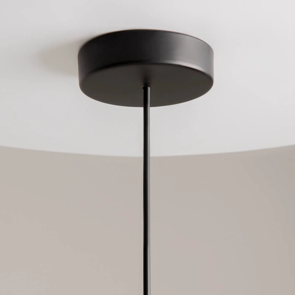 Wisząca lampa Kioto MOD178PL-01B marmurowa czarna biała