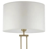 Abażurowa lampa stołowa ATHENS biała mosiężna metalowa art deco do gabinetu T01750BR-WH