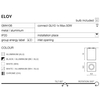 Spot lampa sufitowa Eloy GM4106 BK/ALU prostokątna kostka cube czarna chrom