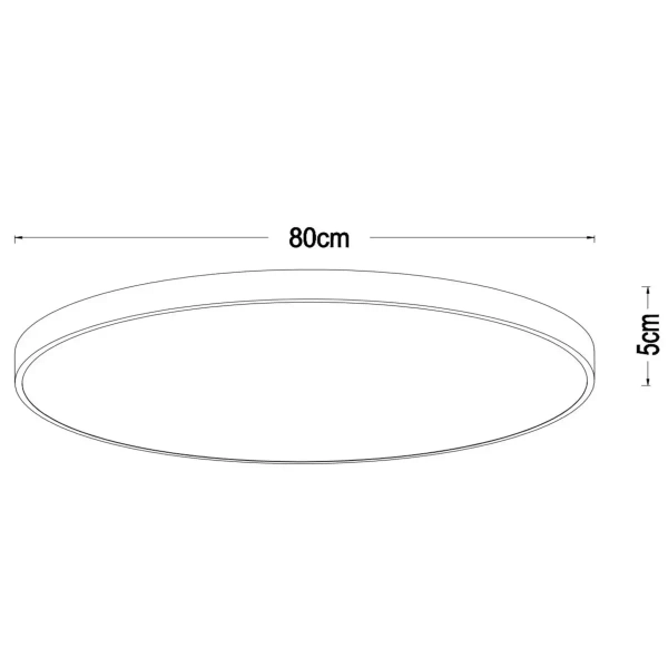 Sufitowa lampa UNAR 79185/80/30 Lucide LED 80W 2700K okrąg czarny