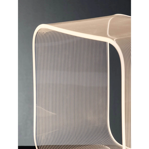 Kwadratowa lampa stołowa HUARAL LE44437 LED 14W 3000K biała złota