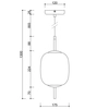 Wisząca lampa szklana do łazienki Epli Mini EM0122PS0 IP44 czarna biała