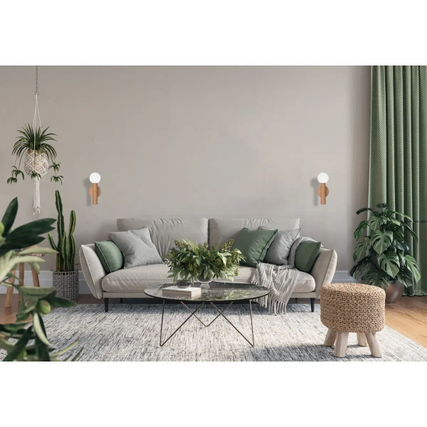 Naścienna lampa kulista Filano WL-33574-1-WD biała brązowa