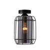 Sufitowa lampa salonowa Jonera czarna przydymiona drut