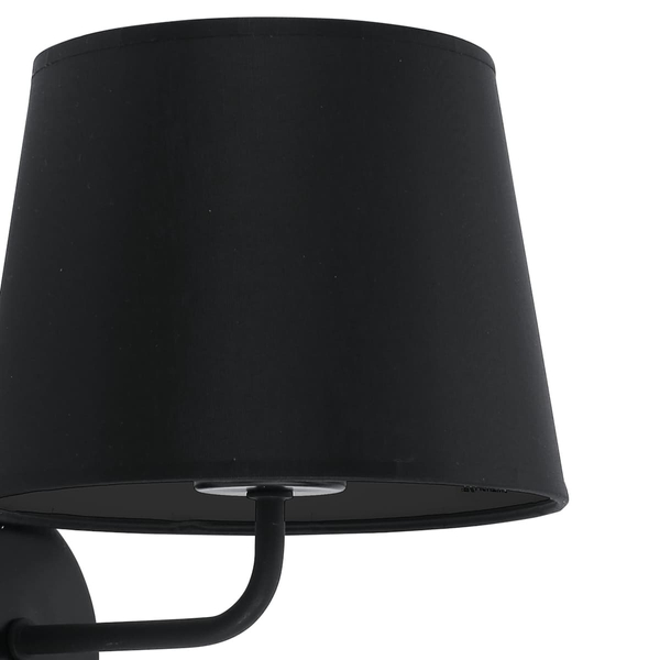 Kinkiet z włącznikiem Maja 1884 TK Lighting z abażurem nad łóżko czarny