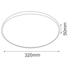 Lampa sufitowa Ika 1062 Brosline LED 24W 3000K IP54 circle biały