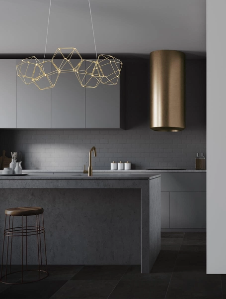 Designerska lampa wisząca ASIS LE42726 LED 25W 3000K geometryczna złota