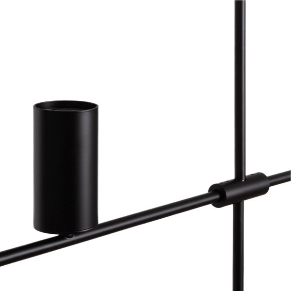 Lampa wisząca metalowa Cazzata ABR-LWL-CAZZ-B nad stół tubki do jadalni czarne