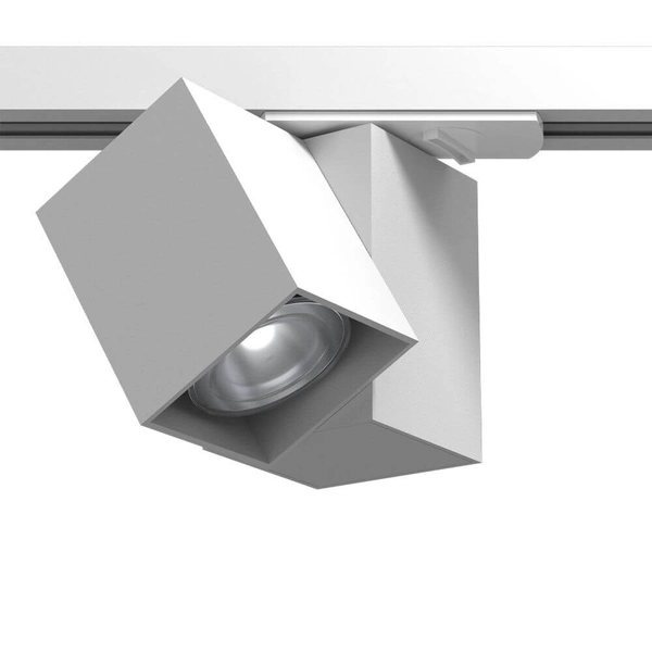 Natynkowa lampa na szynoprzewód Cube 6261 BROSline regulowana biała