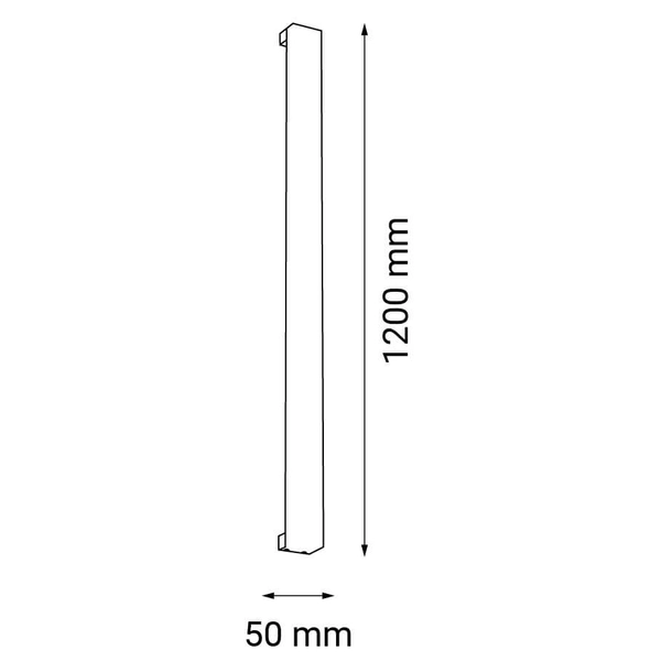 Kinkiet ścienny prostokątny Hoso 4016 Shilo LED 24W 4000K metalowa czarny