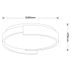 Metalowy sufitowy plafon Halo LP-1453/1C-27 BK LED 15W 3000-6000K czarny