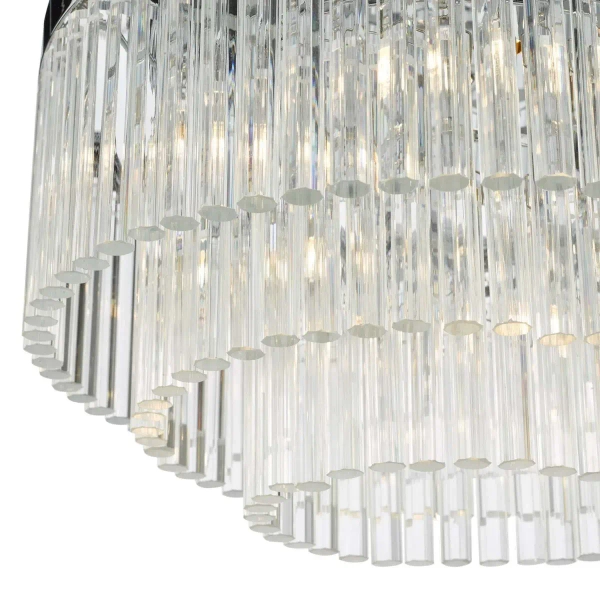 Kryształowy plafon Logan LOG5408 glamour okrągły chrom