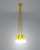 Wisząca LAMPA industrialna SL.0580 pająk OPRAWKA przewody ZWIS kable żółta