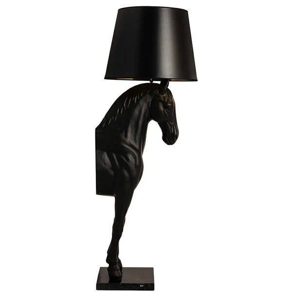 Podłogowa lampa salonowa HORSE S MSE1501100429 King Home koń z abażurem czarny