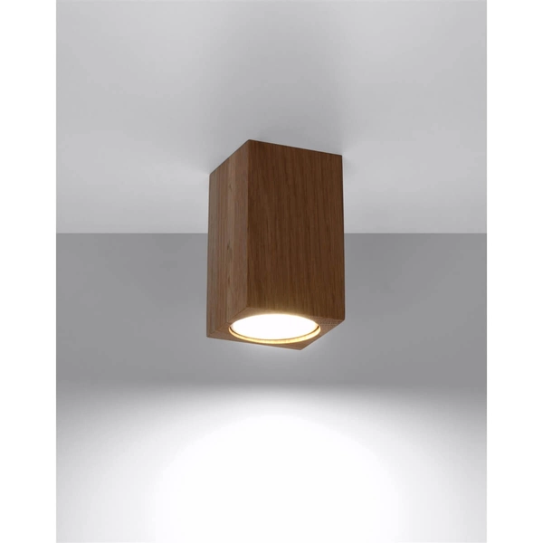 Drewniany downlight sufitowy SL.1040 prostokątny do jadalni