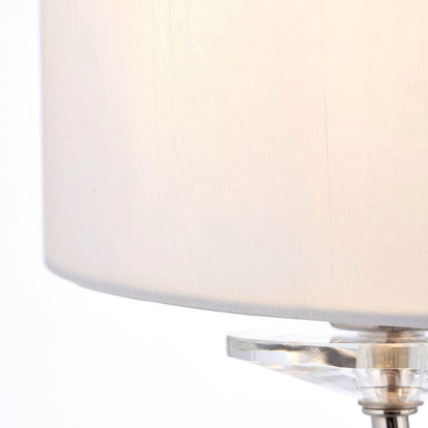Lampa ścienna z abażurem Nixon 60180 Endon hampton ecru nikiel