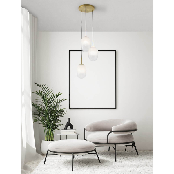 Wisząca lampa do przedpokoju Acuyo LE43358 biała złota