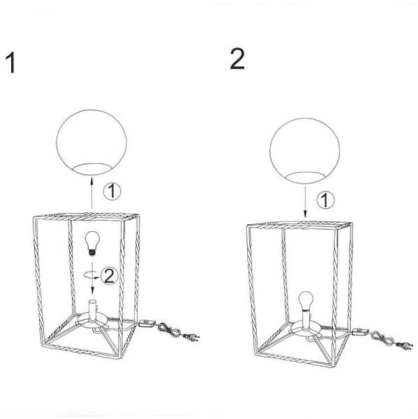 Biurkowa lampka klatka EVE 107817 Markslojd kulisty klosz biały złota