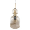 Szklana wisząca lampa Sophia Cognac 11039 ryflowana brązowy