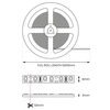 Zestaw zasilacza z taśmą LED EKZ1212 2,6W 4000K 5m czarny biały