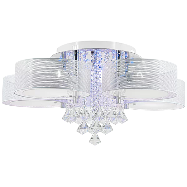 Ażurowy plafon glamour DRS8006/5 WH NET siatka biały