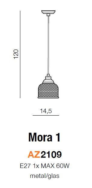 Industrialna lampa wisząca Mora do holu przezroczysta chrom