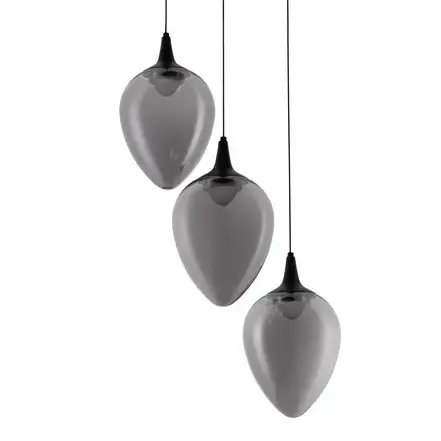 Potrójna lampa wisząca VAZENDO LE45116 LED 18W 3000K szary czarny